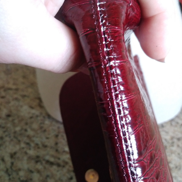 ** Vintage Leather Purse Clutch Envelope Style - Picture 8 of 8